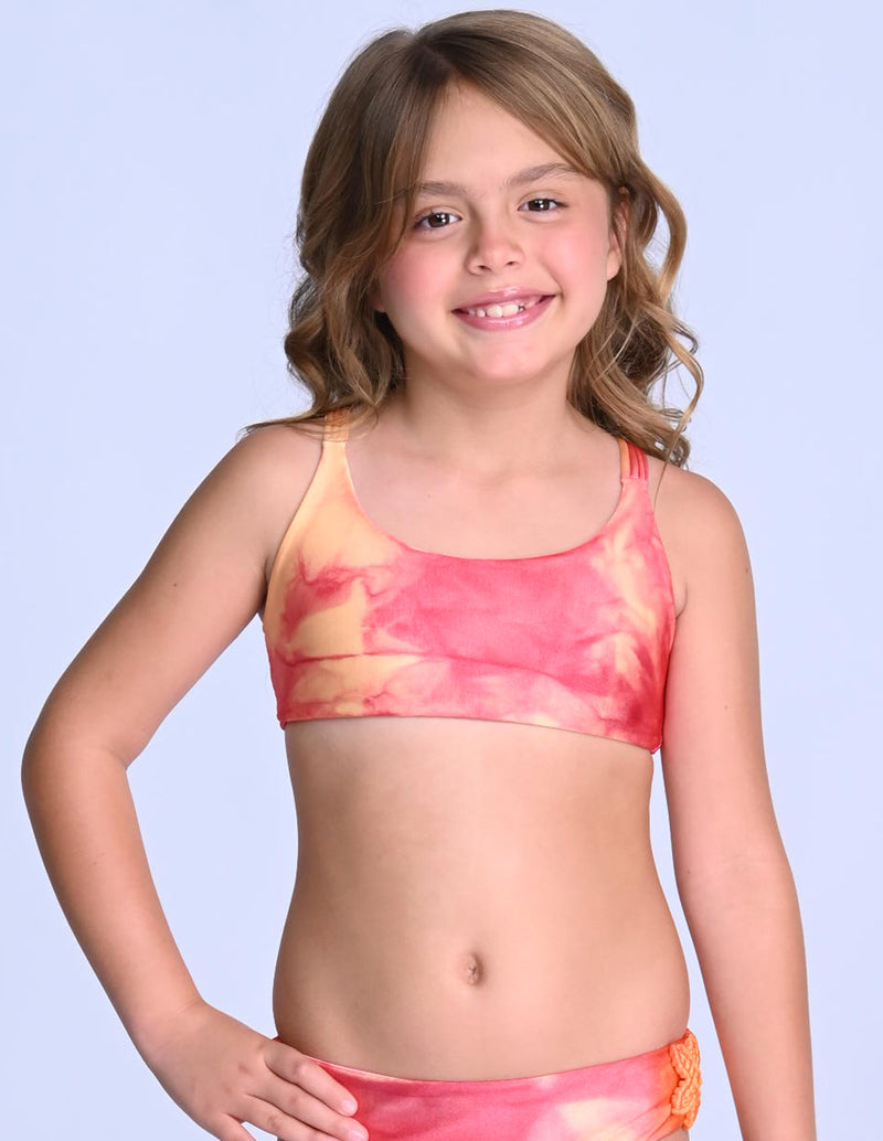 Top & Bottom Sunstar-mini Bikini Set Spotted Coral Glow