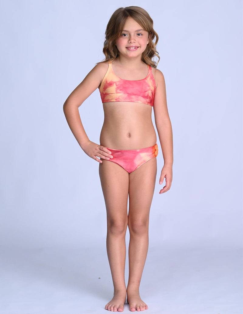 Top & Bottom Sunstar-mini Bikini Set Spotted Coral Glow
