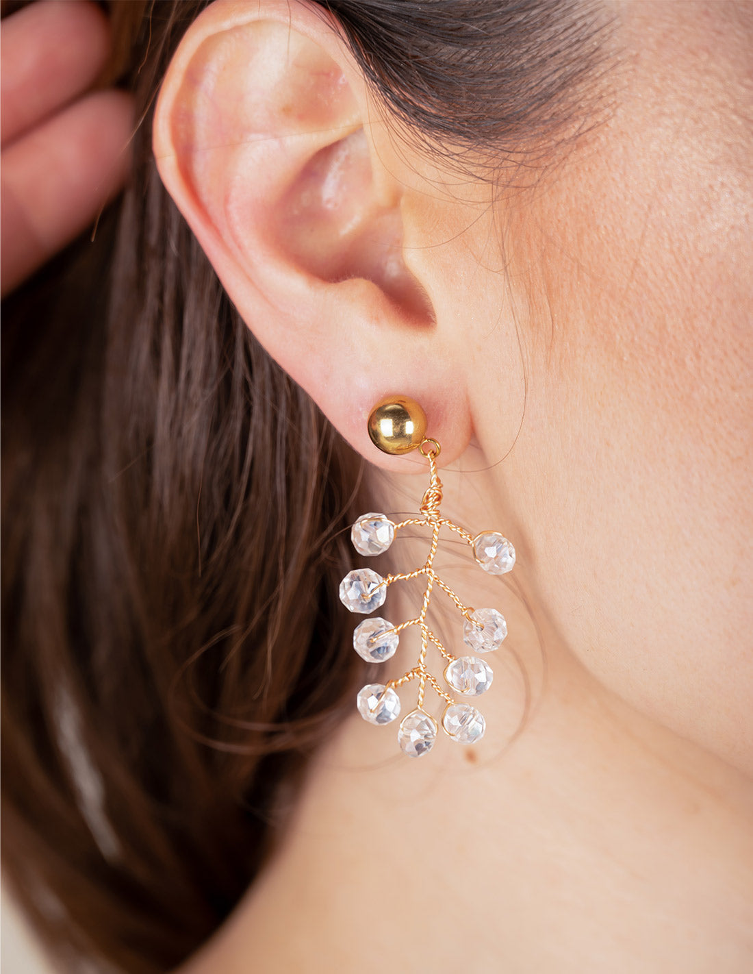 Briar Murano Earring Crystal. Earring In Crystal. Entreaguas