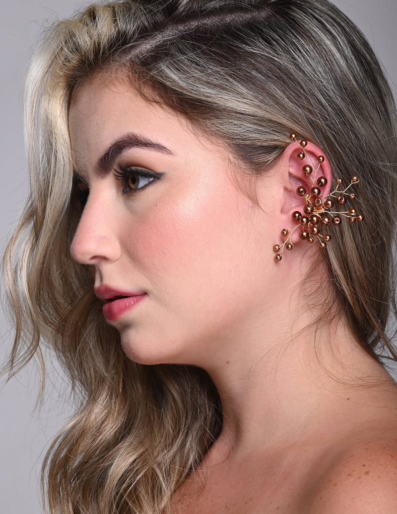 Glimmer Ear Cuff Golden. Ear Cuff In Golden