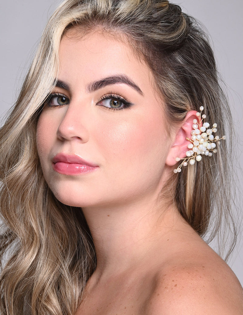Glimmer Ear Cuff Ivory. Ear Cuff In Ivory