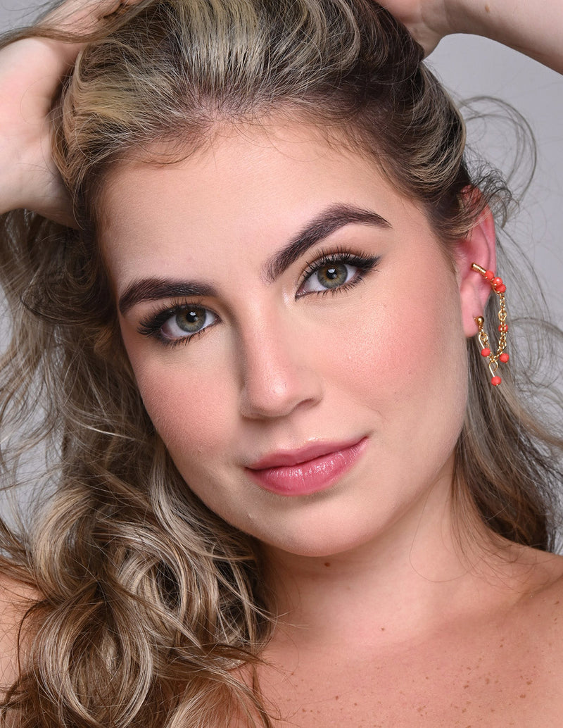 Haze Earring Coral. Earring In Coral