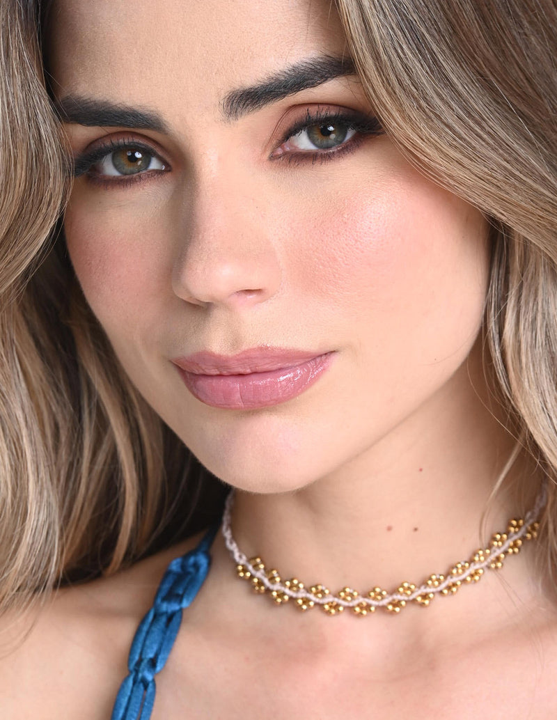 Nayara Choker Pink Rose. Choker In Pink Rose