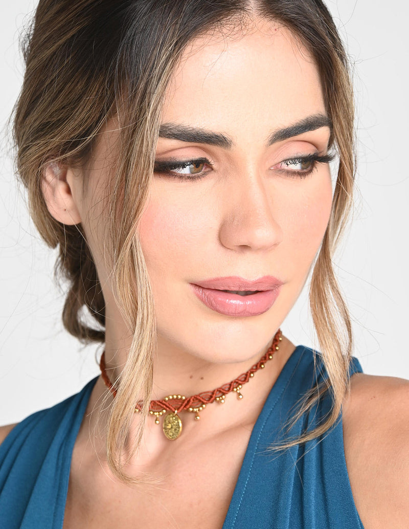 Lía Choker Brown. Choker In Brown