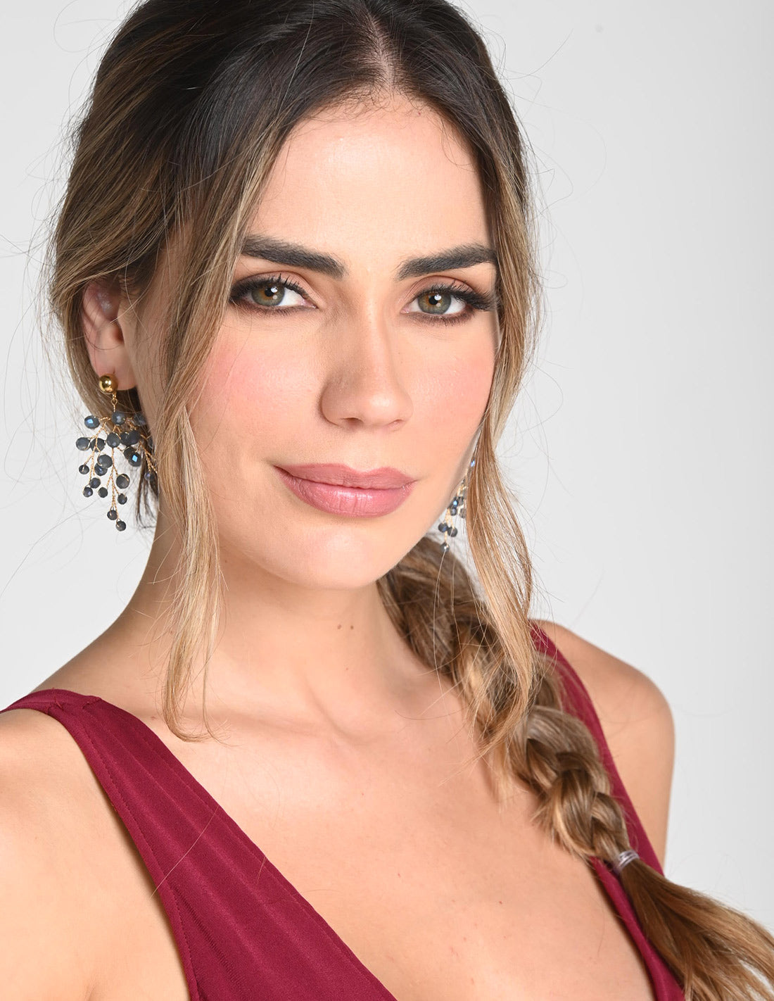 Elara Earring Oil Blue. Earring In Oil Blue