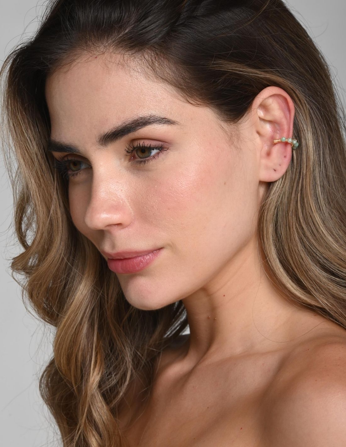 Jazmin Ear Cuff Mint Green. Ear Cuff In Mint Green