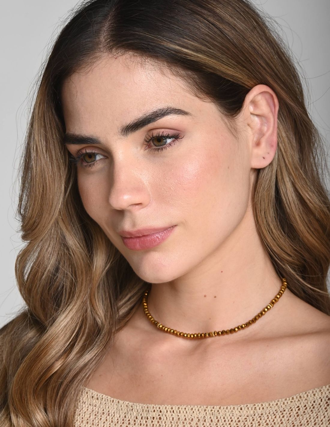 Kiran Choker Golden. Choker In Golden