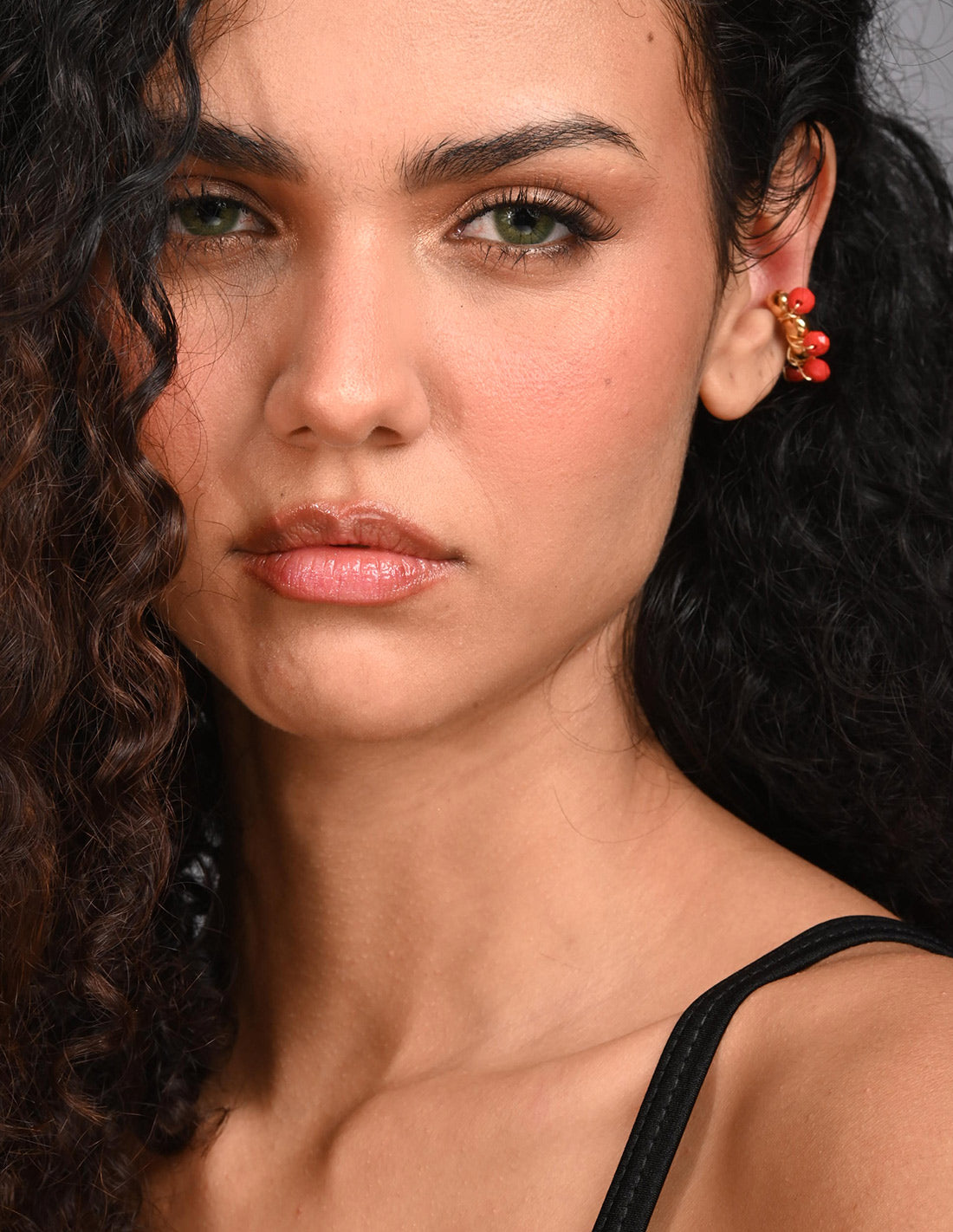 Coil Murano Ear Cuff Coral. Ear Cuff In Coral