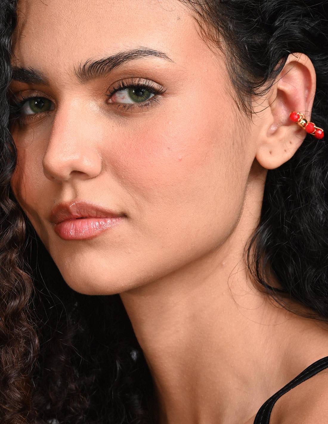 Coil Murano Ear Cuff Red. Ear Cuff In Red