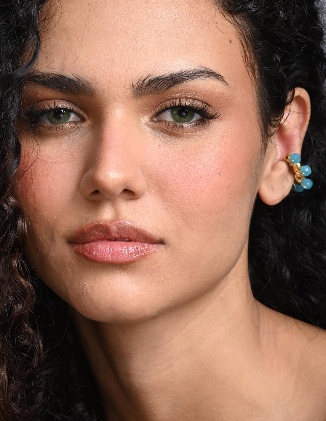 Coil Murano Ear Cuff Turquoise. Ear Cuff In Turquoise