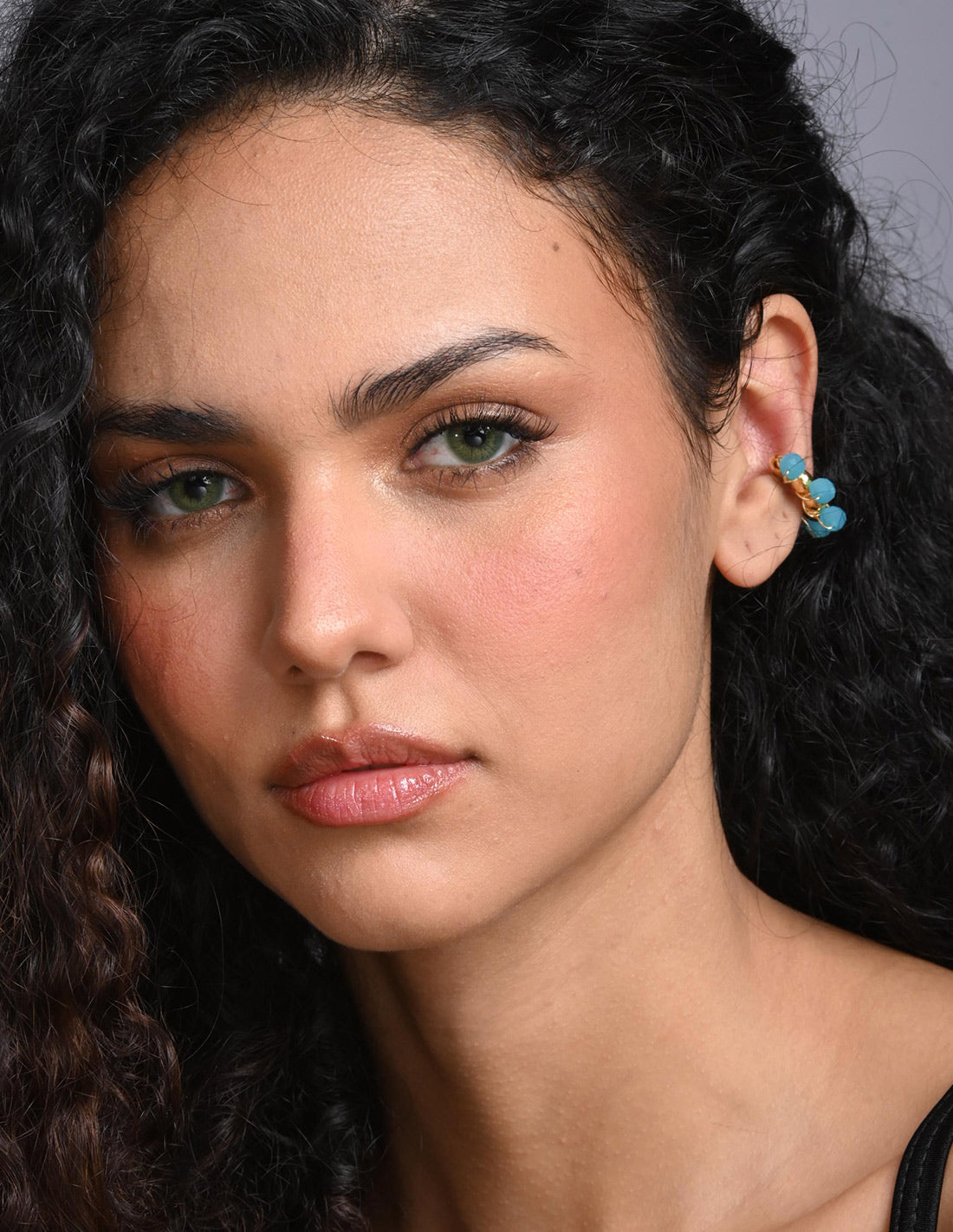 Coil Murano Ear Cuff Turquoise. Ear Cuff In Turquoise