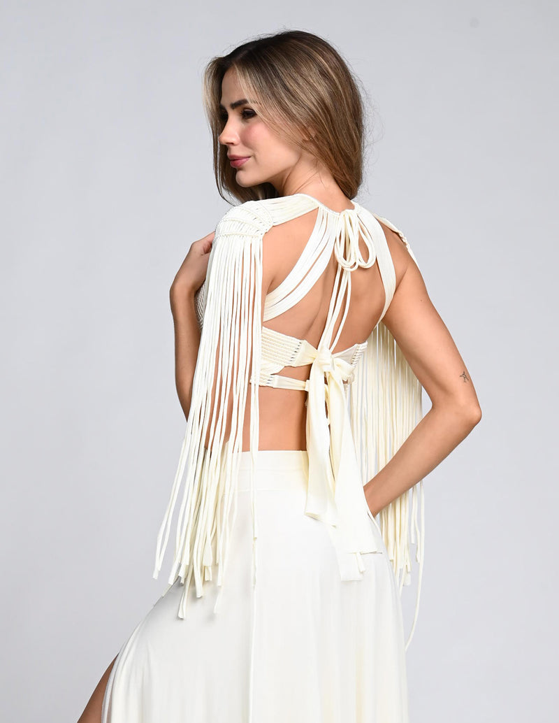 Guerrera Crop Top Ivory