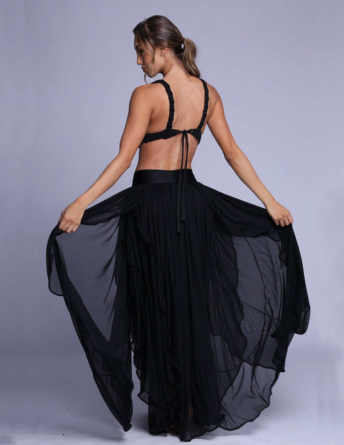 Crystal & Petalos Outfit Black