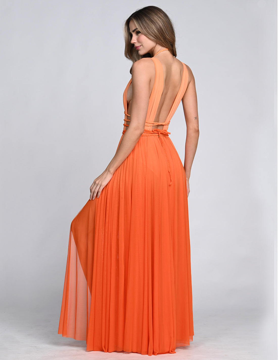 Diosa Dress Faded Orange