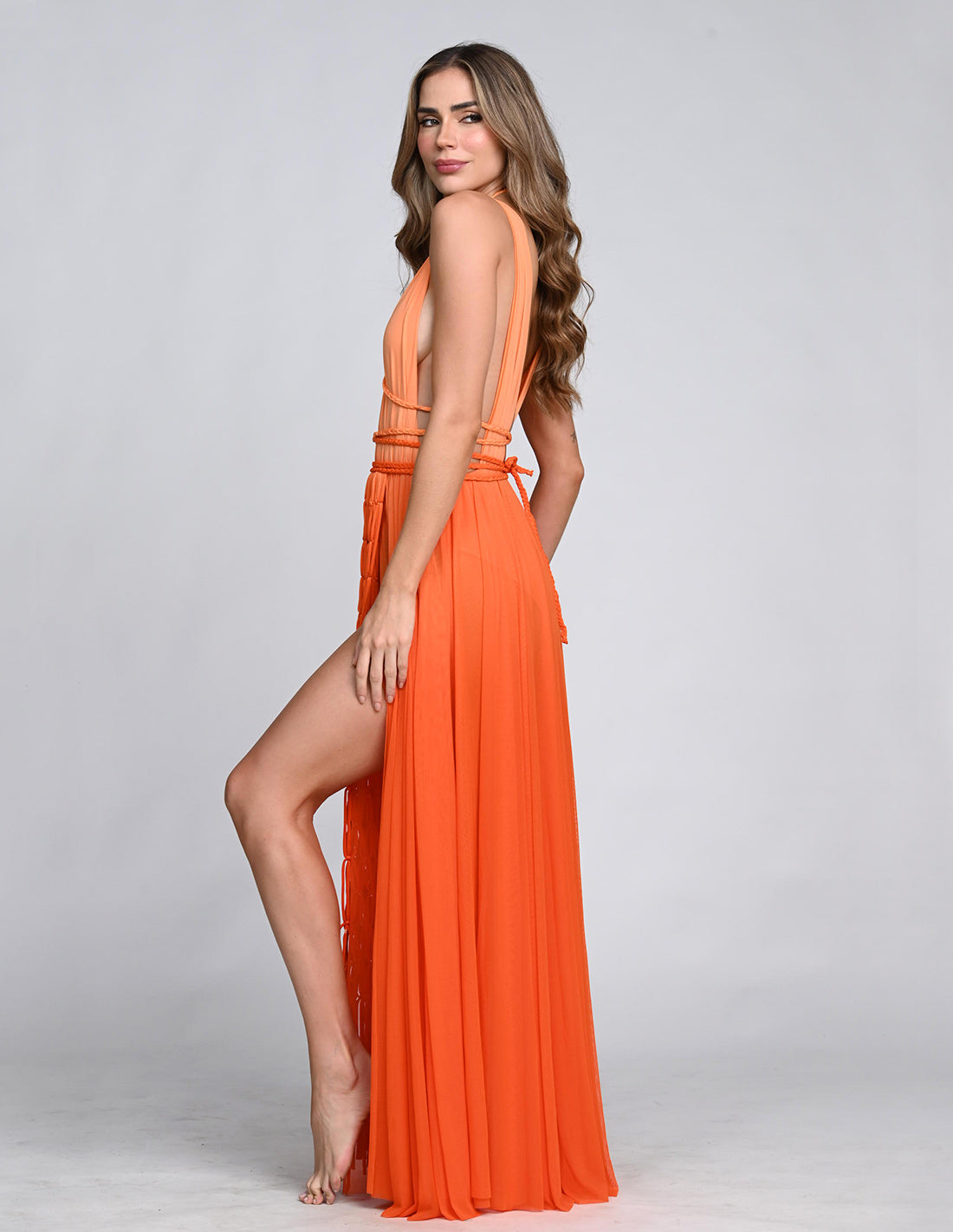 Diosa Dress Faded Orange