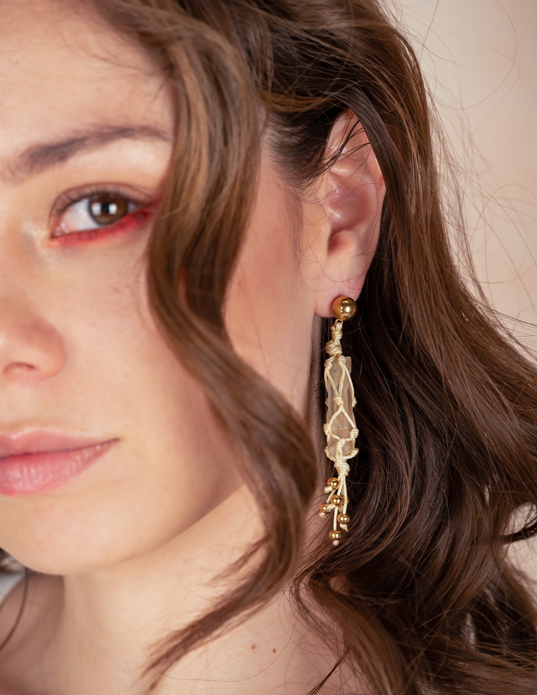 Aurora Earring Ivory - Earring - Entreaguas Wearable Art