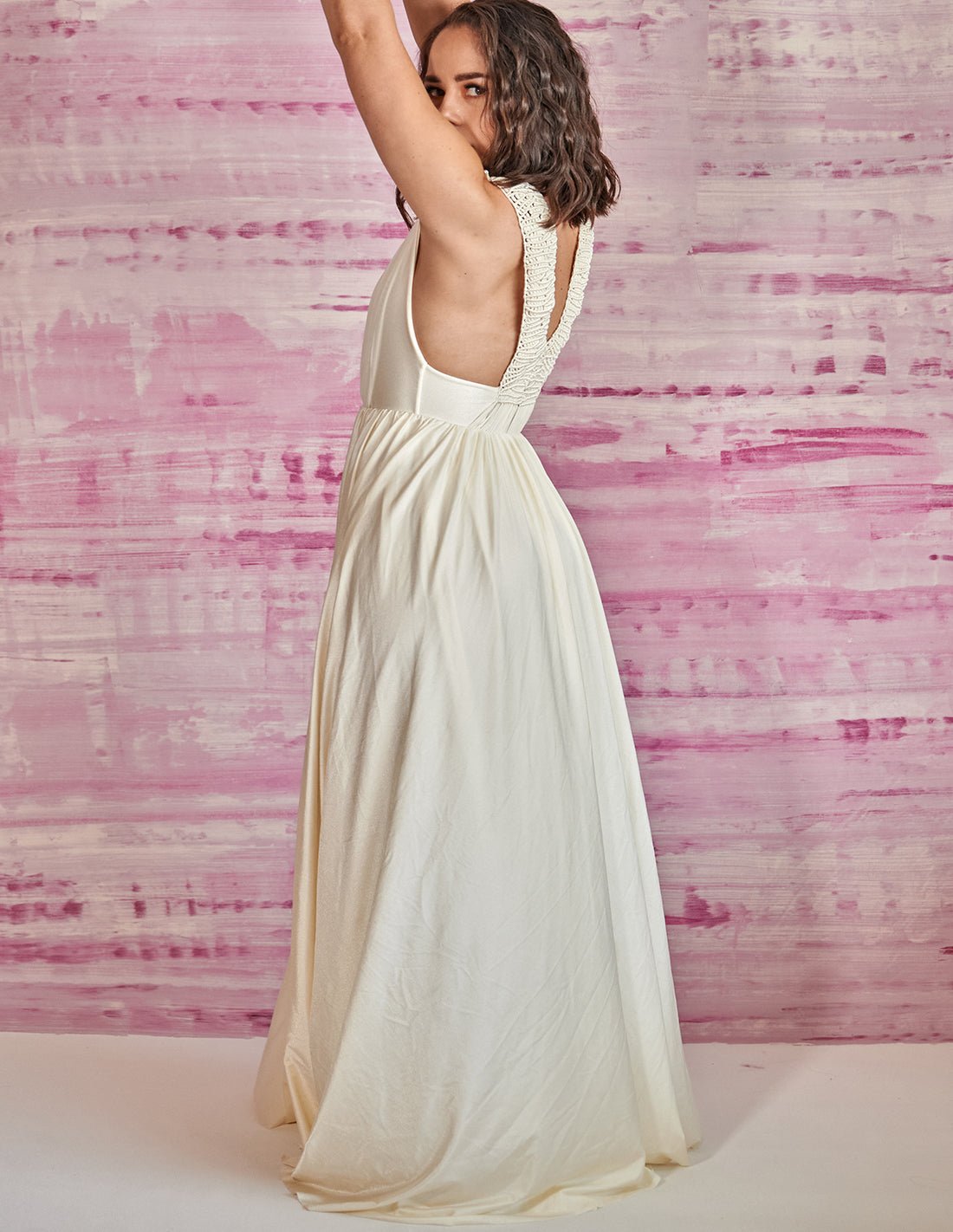 Big Bang Dress Ivory - Dress - Entreaguas Wearable Art