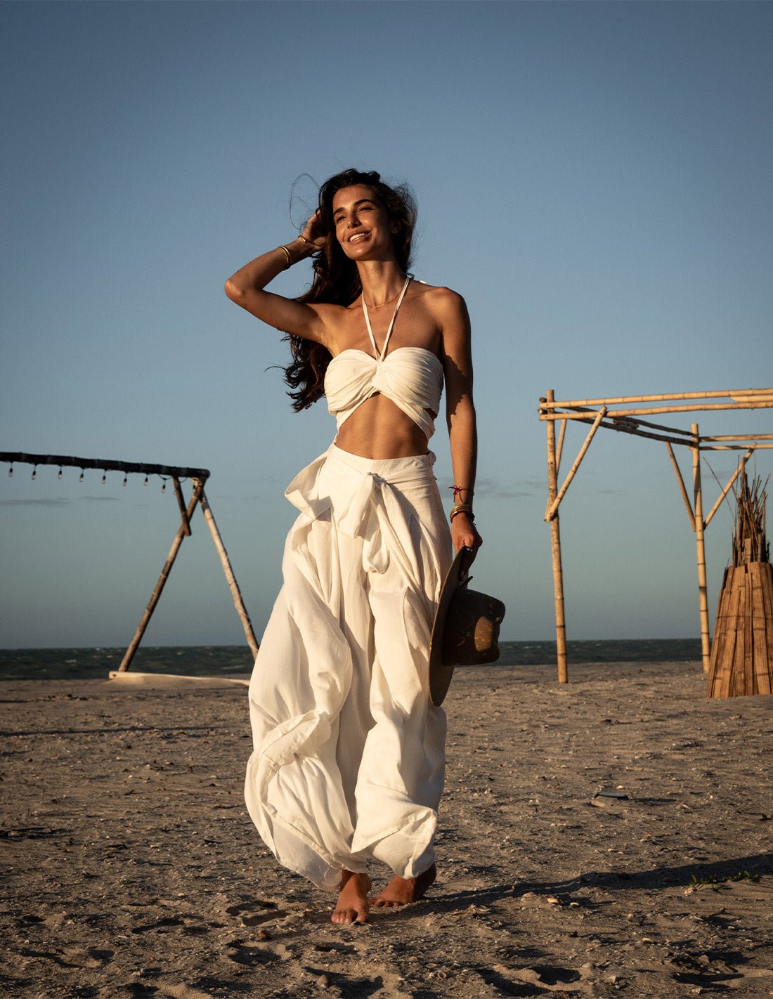 Hot Sand Top Ivory - Top - Entreaguas Wearable Art