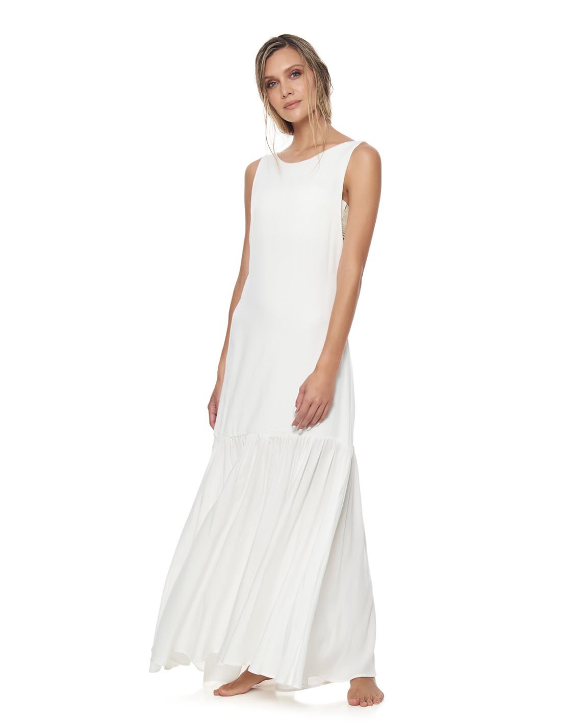 Ibo Dress Ivory - Dress - Entreaguas Wearable Art