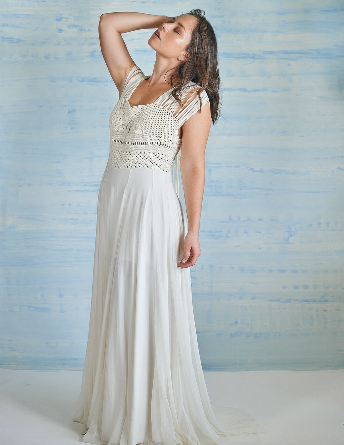 Papirus Dress Ivory - Dress - Entreaguas Wearable Art