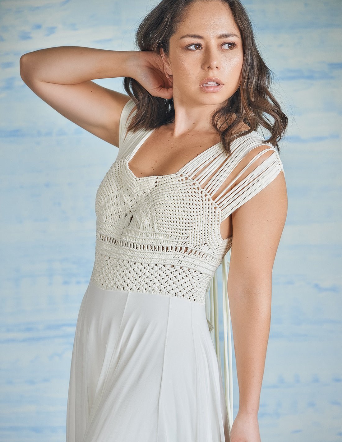 Papirus Dress Ivory - Dress - Entreaguas Wearable Art