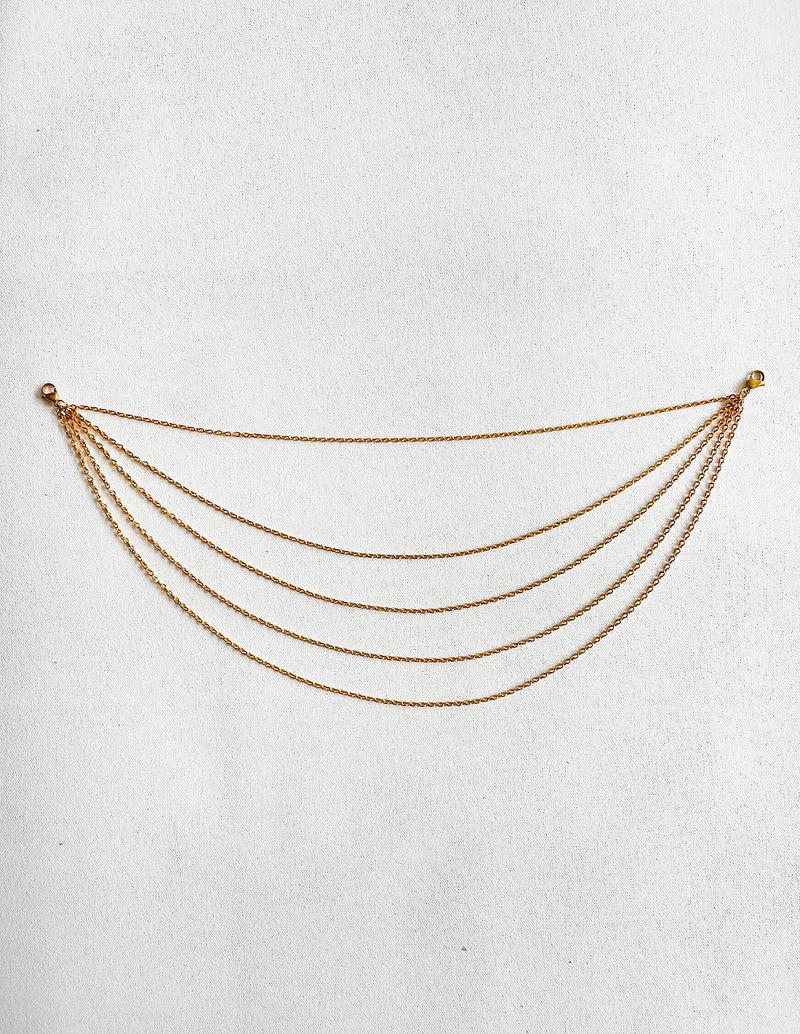 Tulipán Body Chain Golden - Body Chain - Entreaguas Wearable Art