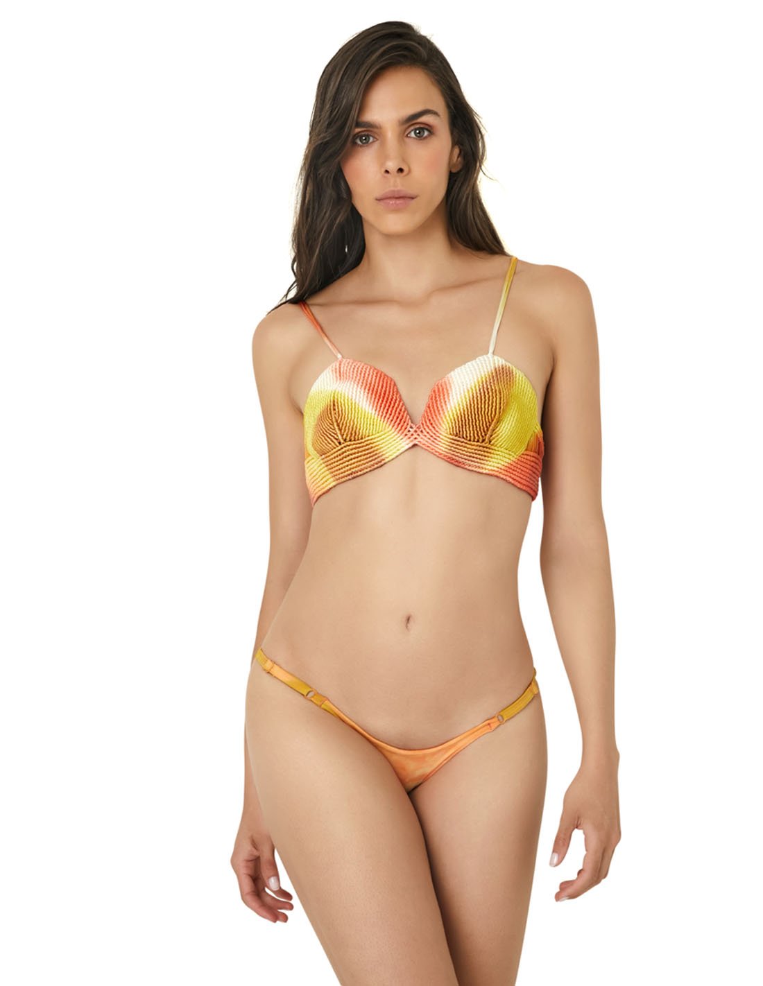 Forest Croptop. Hand-Dyed Crop Croptop With Hand Woven Macramé In Forest. Entreaguas