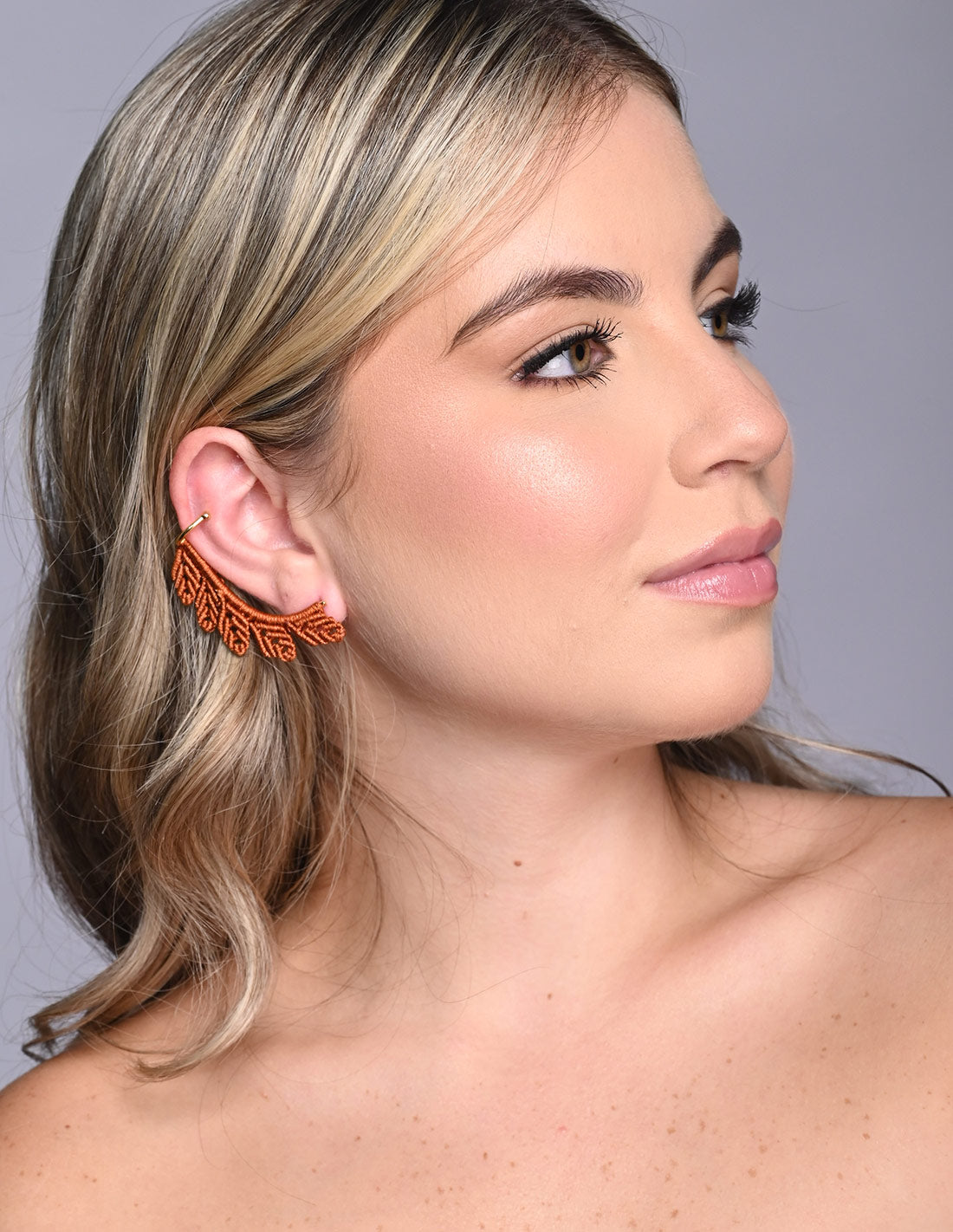 Regal Ear Cuff Brown