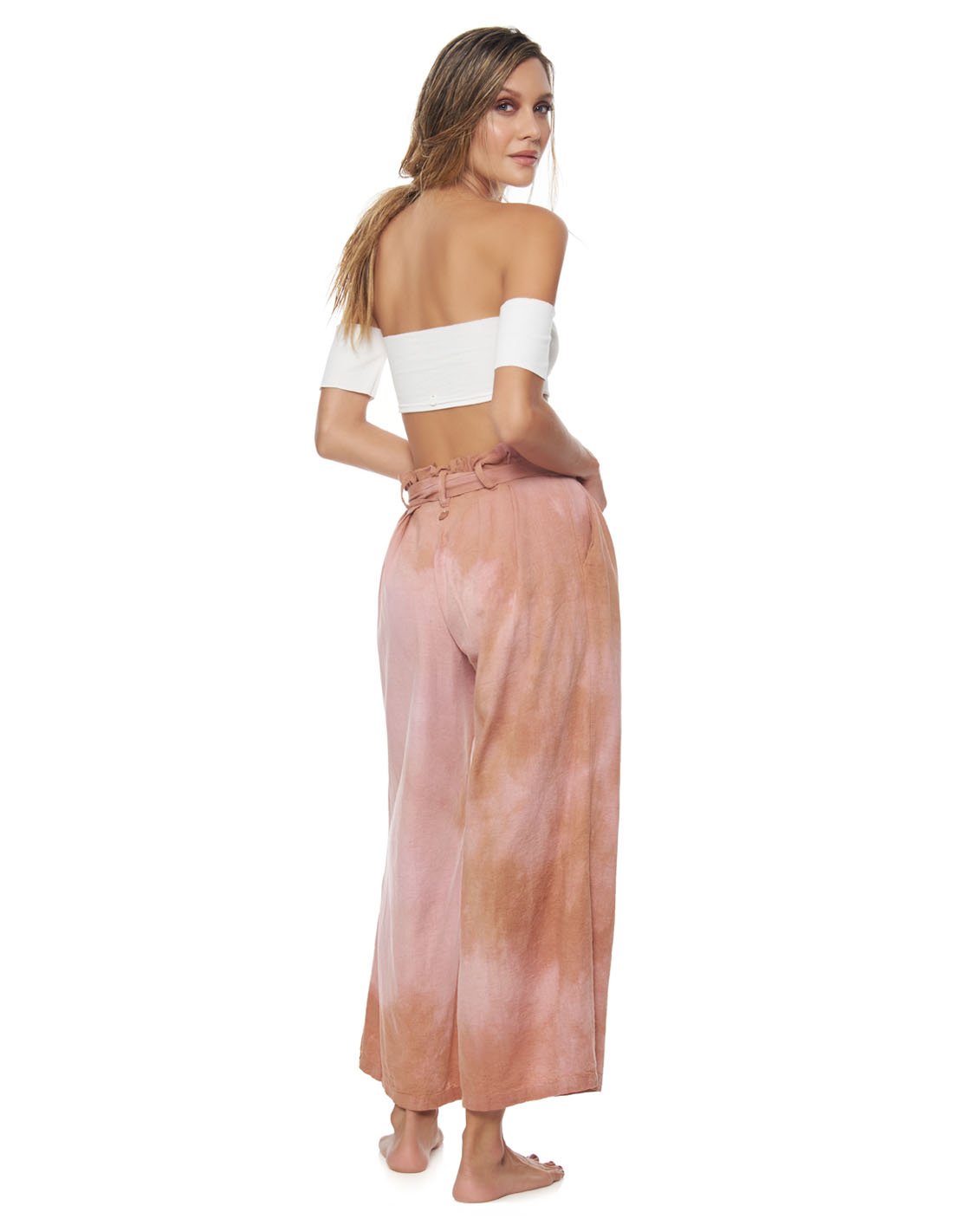 Mara Pant Fire Storm Ivory. Hand-Dyed Beach Pant In Fire Storm Ivory. Entreaguas