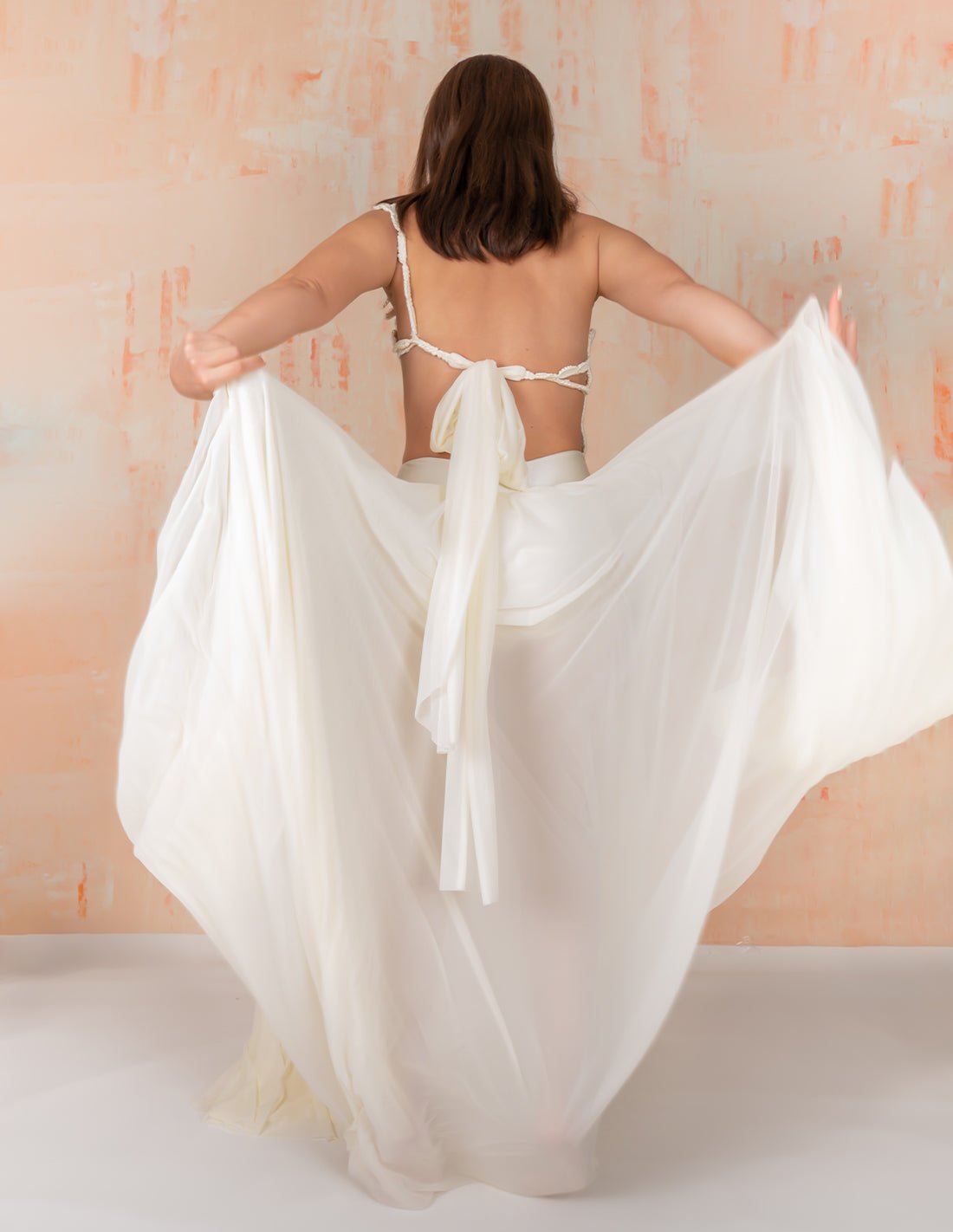 Cisne Dress Ivory - Dress - Entreaguas Wearable Art