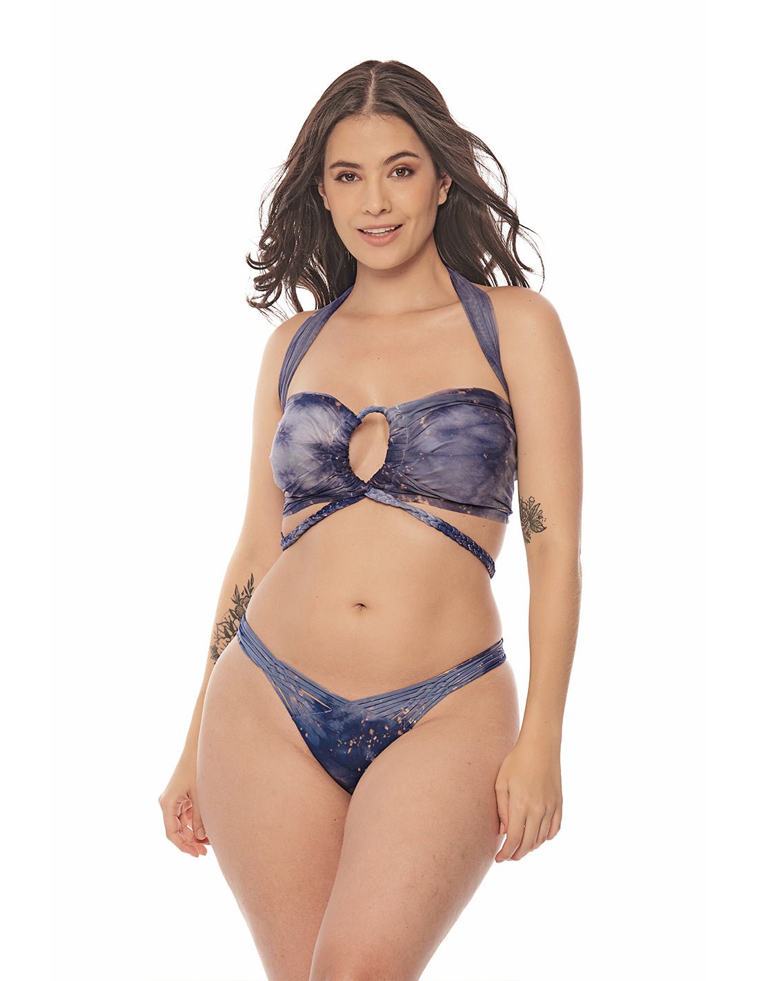 Hydra Top Coral Gray - Top - Entreaguas Wearable Art