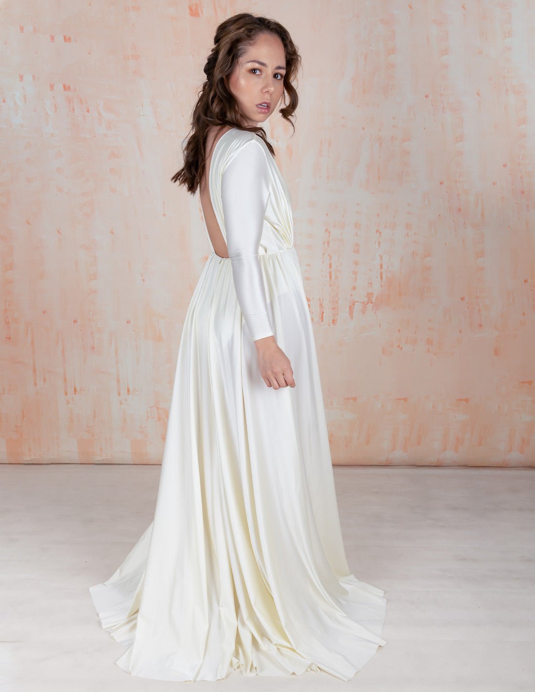 Moonvine Dress Ivory - Dress - Entreaguas Wearable Art
