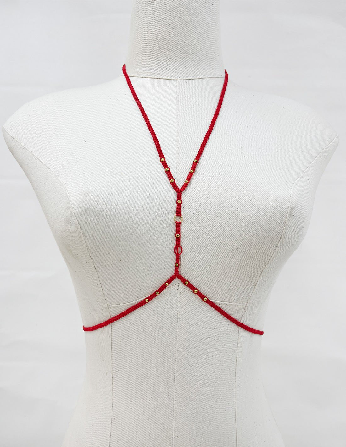 Sentellas Body Chain Red - Body Chain - Entreaguas Wearable Art