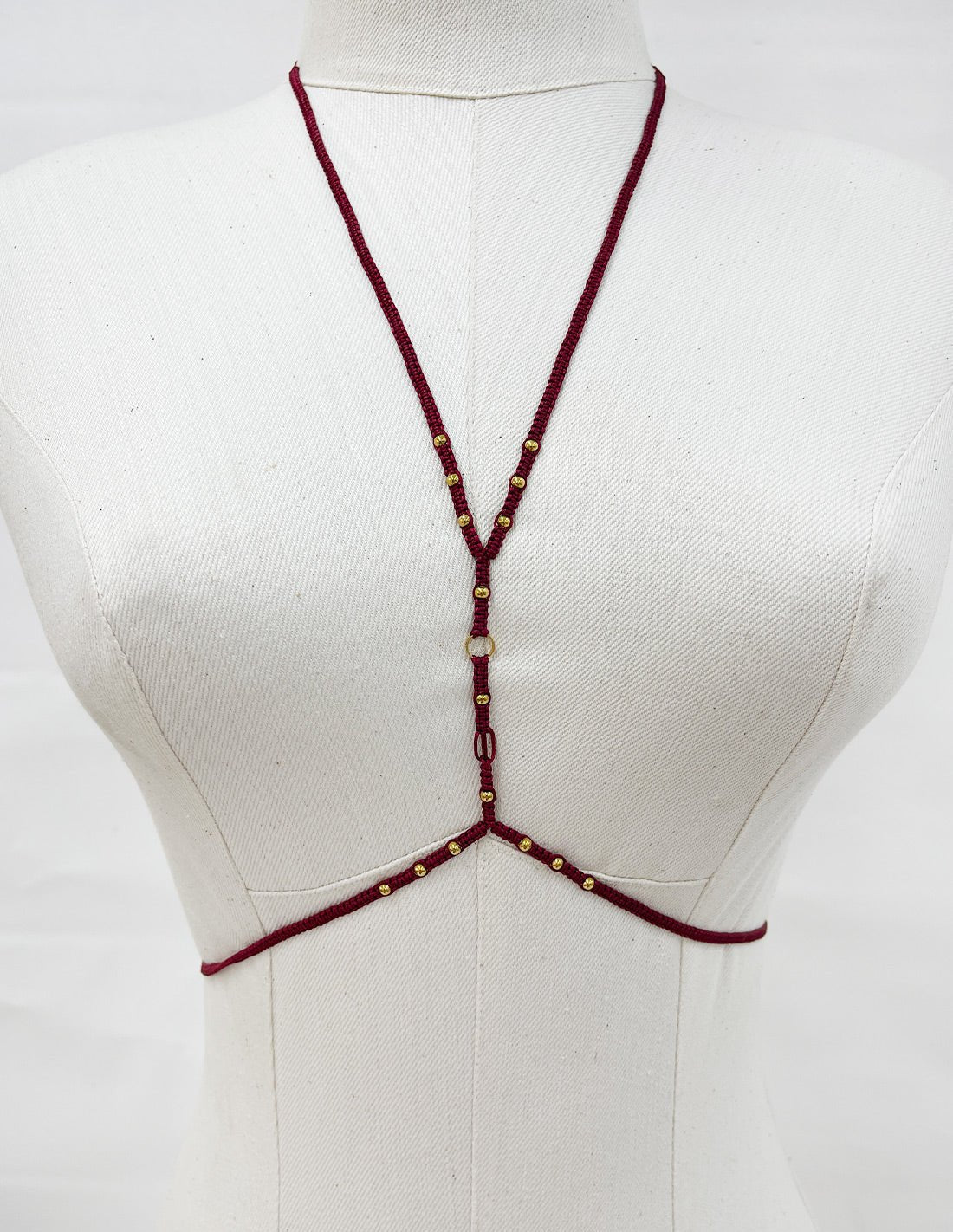 Sentellas Body Chain Red Wine - Body Chain - Entreaguas Wearable Art