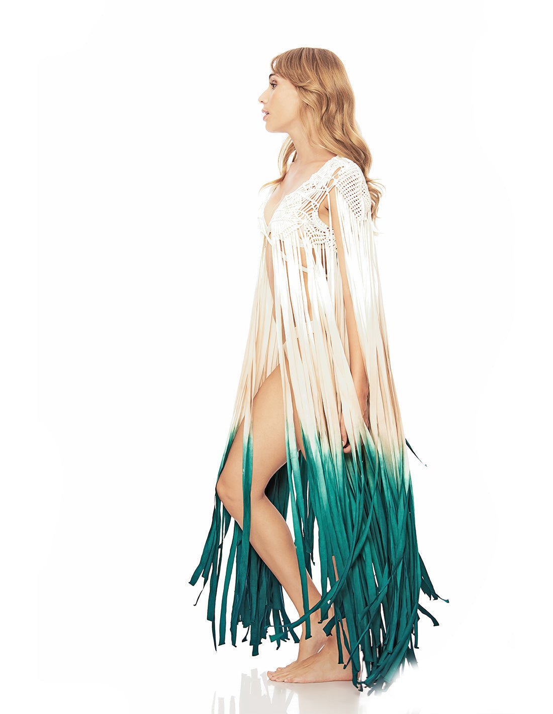 Stem Cardigan Aquamarine - Cardigan - Entreaguas Wearable Art